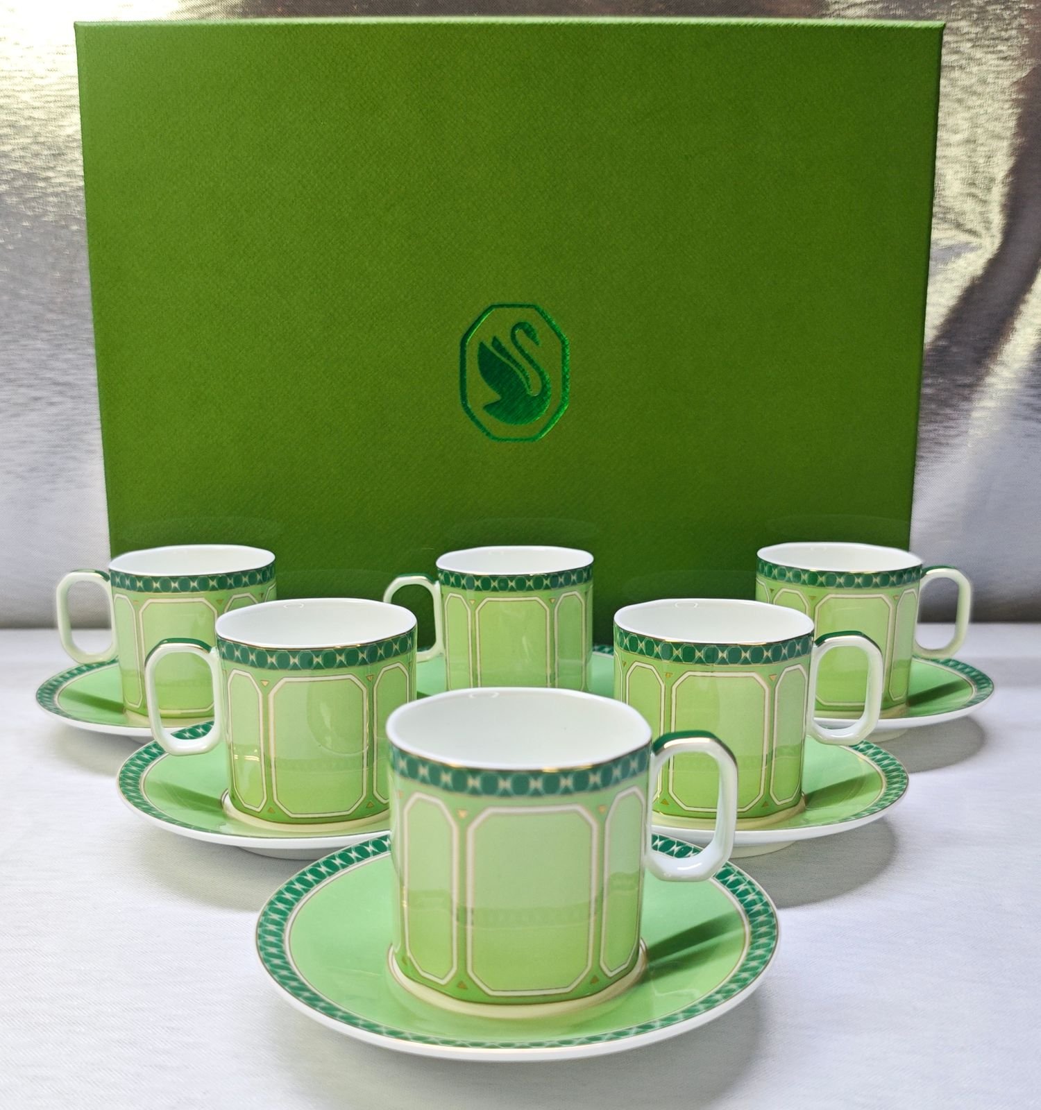 Swarovski Turkish coffee set of six cups with saucers available with many colors - Image 13 of 18
